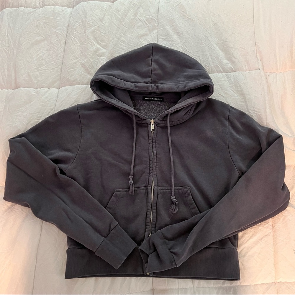 Brandy Melville Chrystal Hoodie - Blue/Gray